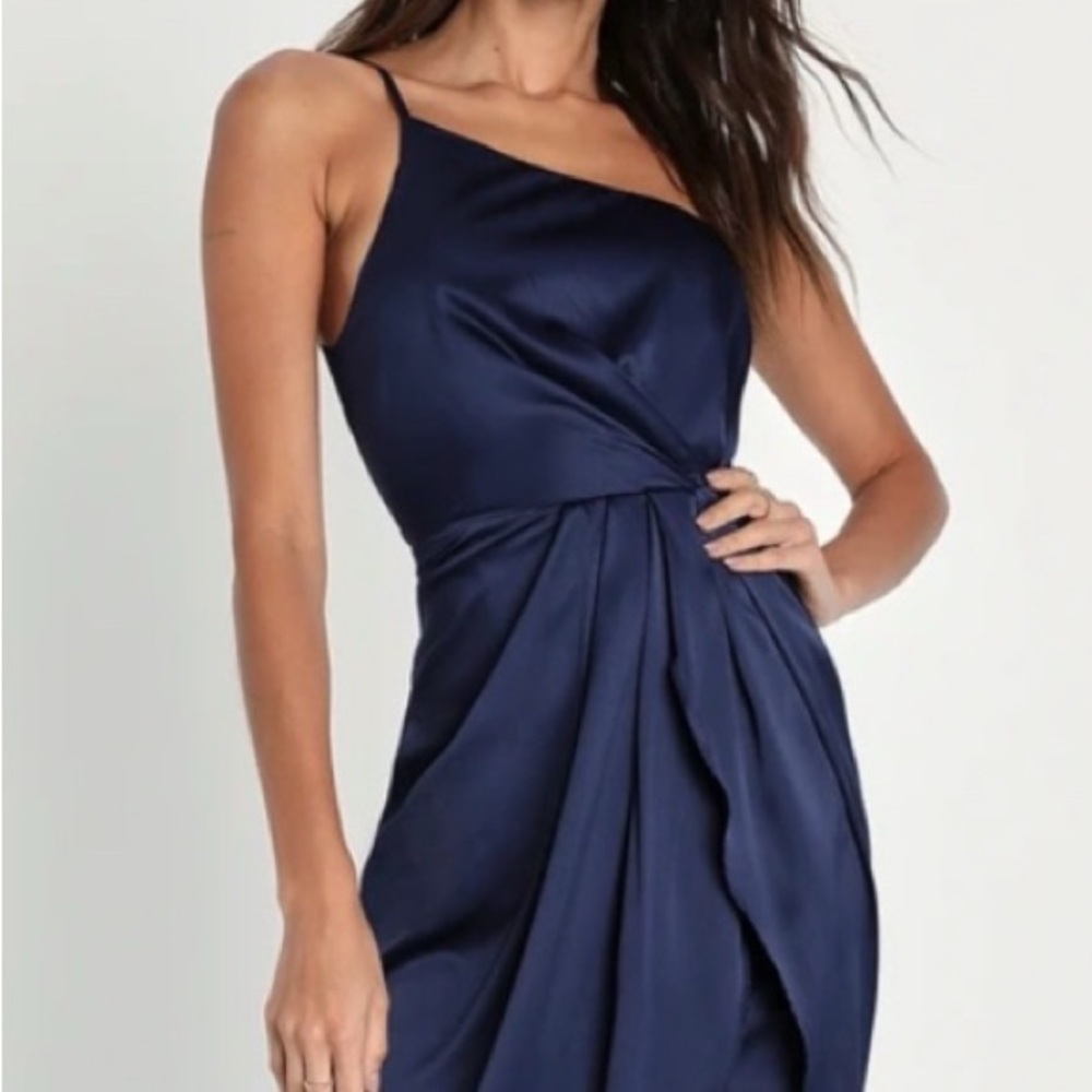 Elegant Navy Blue Women's Dress